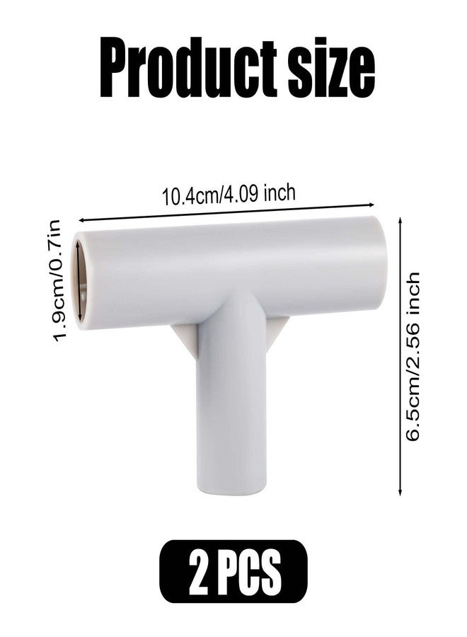 XIHIRCD قطعتان من وصلات على شكل حرف T لأجزاء حظيرة لعب الأطفال، قطع غيار لحظيرة لعب الأطفال، وصلة على شكل حرف T بقطر داخلي 0.7 بوصة، ملحقات حظيرة لعب الأطفال ثلاثية الاتجاهات - Image 2